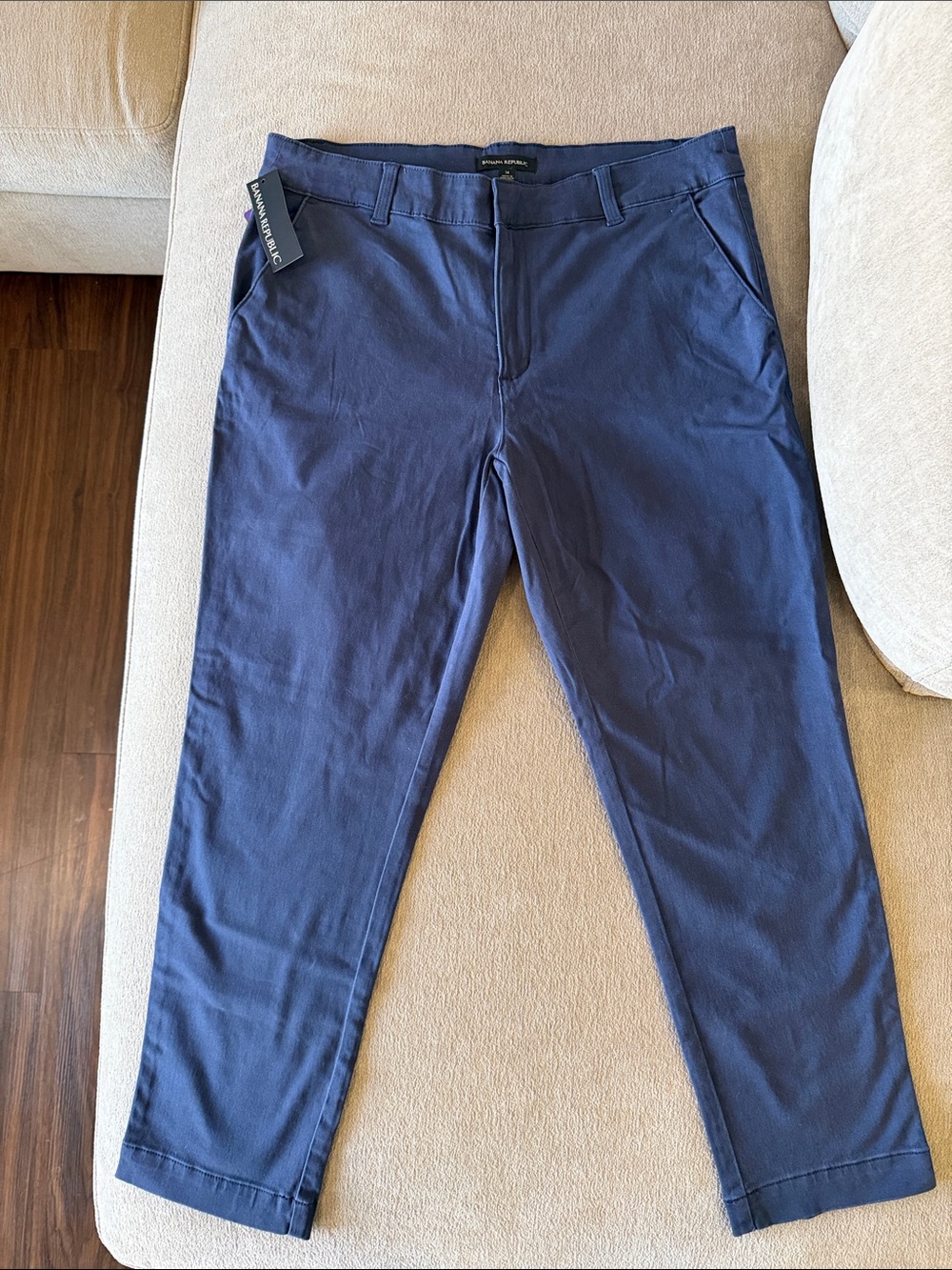 Banana Republic Navy Straight-Leg Trousers